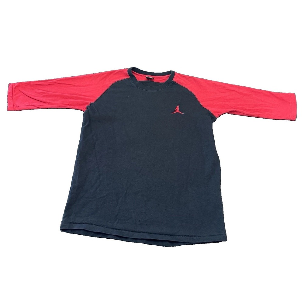 Y2K Air Jordan Shirt Size Large Jump Man 3/4 Raglan Sleeve Single Stitch